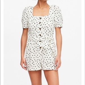 Banana Republic Puff Sleeve Romper